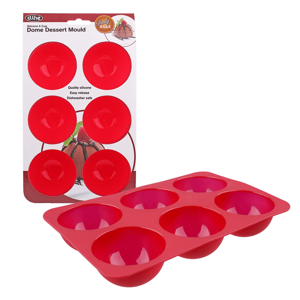 Daily Bake Silicone Dome Dessert Mould - Red