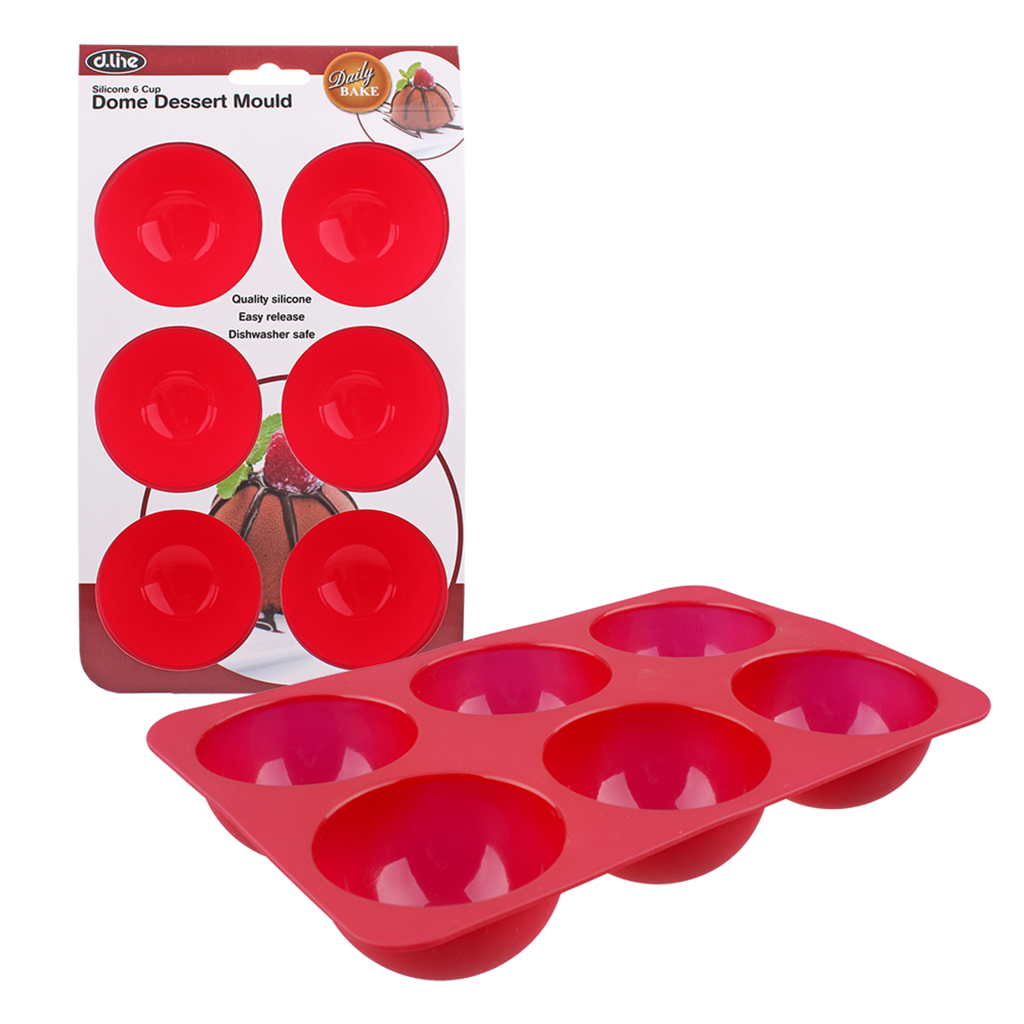 Daily Bake Silicone Dome Dessert Mould - Red