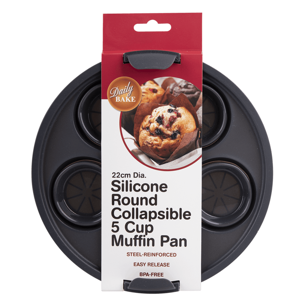 Daily Bake Silicone Round Collapsible Muffin Air Fryer Pan