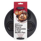 Daily Bake Silicone Round Collapsible Muffin Air Fryer Pan