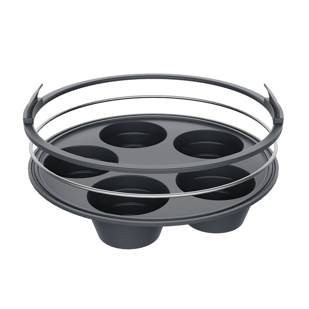 Daily Bake Silicone Round Collapsible Muffin Air Fryer Pan