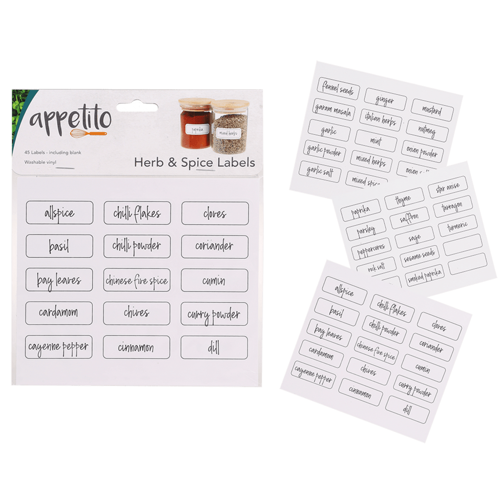 Appetito Herb & Spice Labels