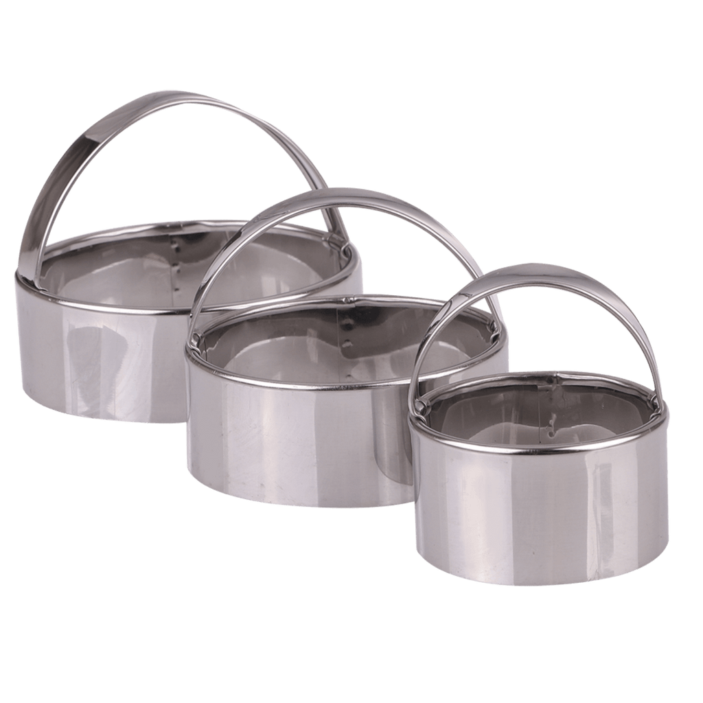 Appetito Stainless Steel Plain Scone Cutters Set