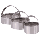 Appetito Stainless Steel Plain Scone Cutters Set