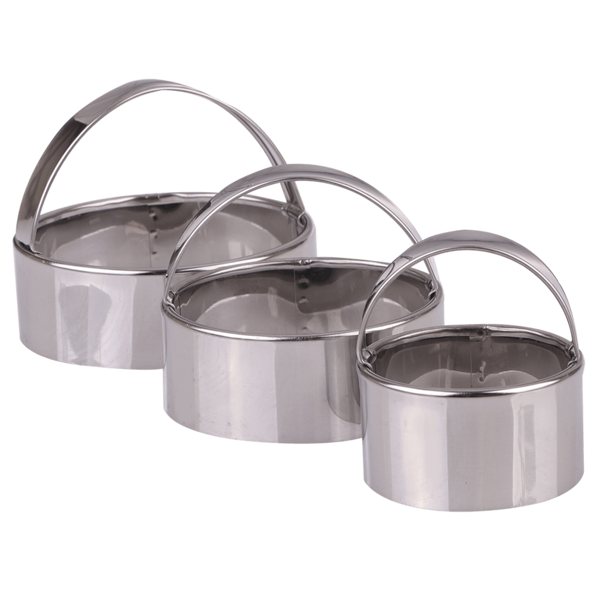 Appetito Stainless Steel Plain Scone Cutters Set