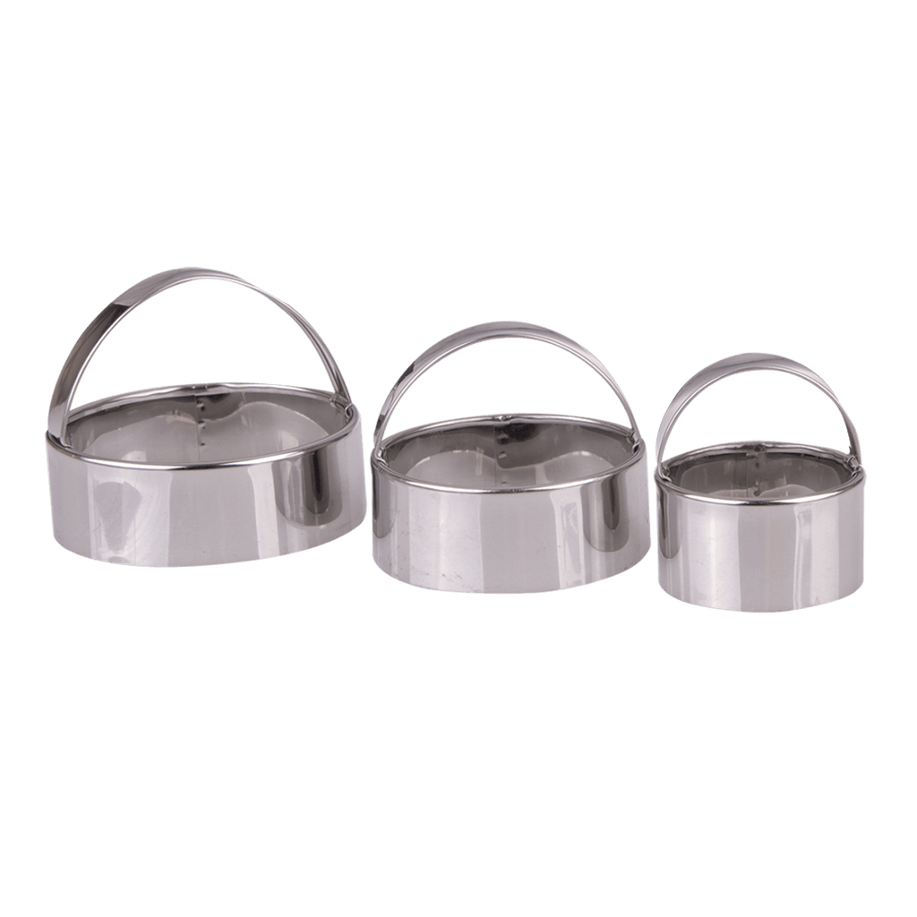 Appetito Stainless Steel Plain Scone Cutters Set
