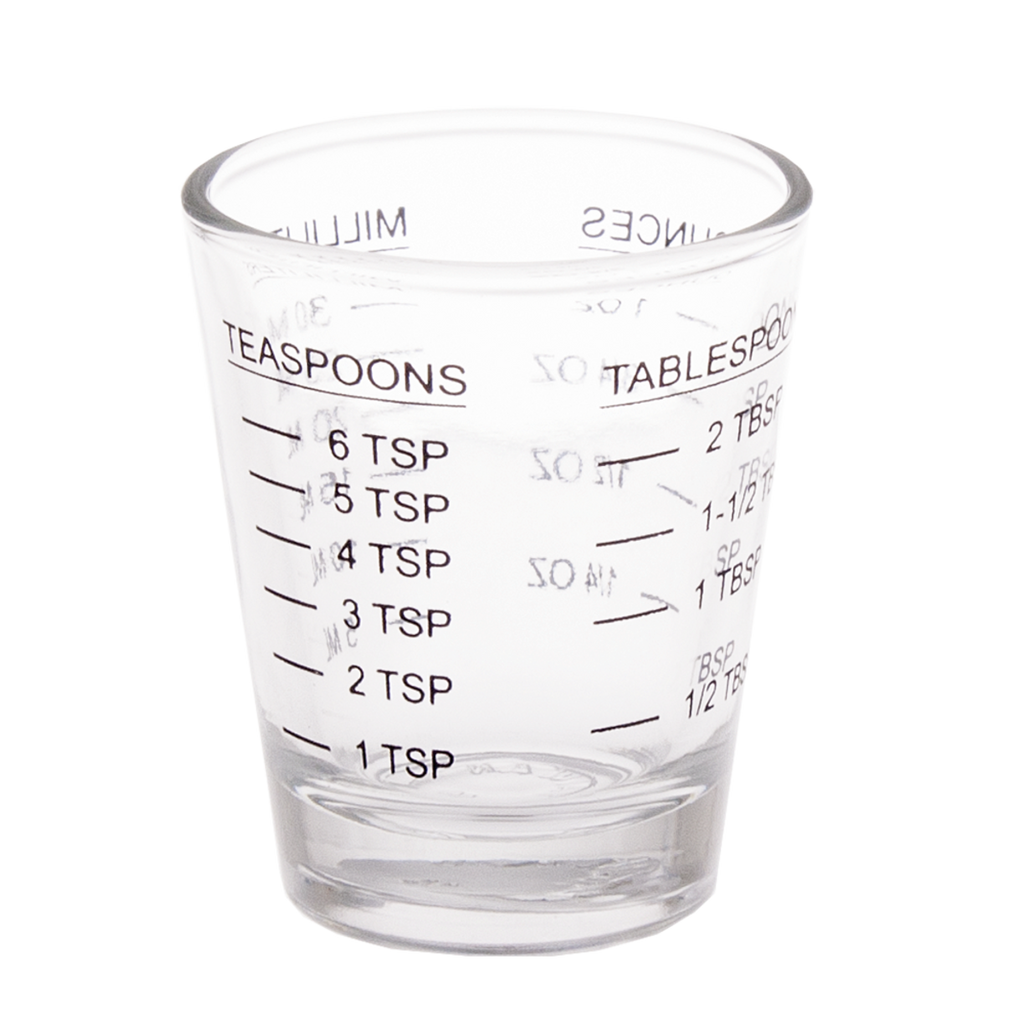 Appetito midi measure glass, 30ml, with teaspoon, tablespoon and millilitre markings