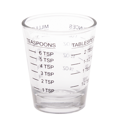 Appetito midi measure glass, 30ml, with teaspoon, tablespoon and millilitre markings