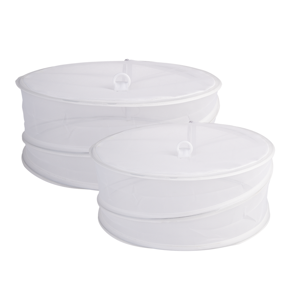 Appetito pop-up food covers, a set of two nested mesh domes
