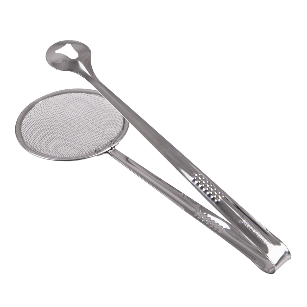 Appetito Stainless Steel Skimmer Tongs