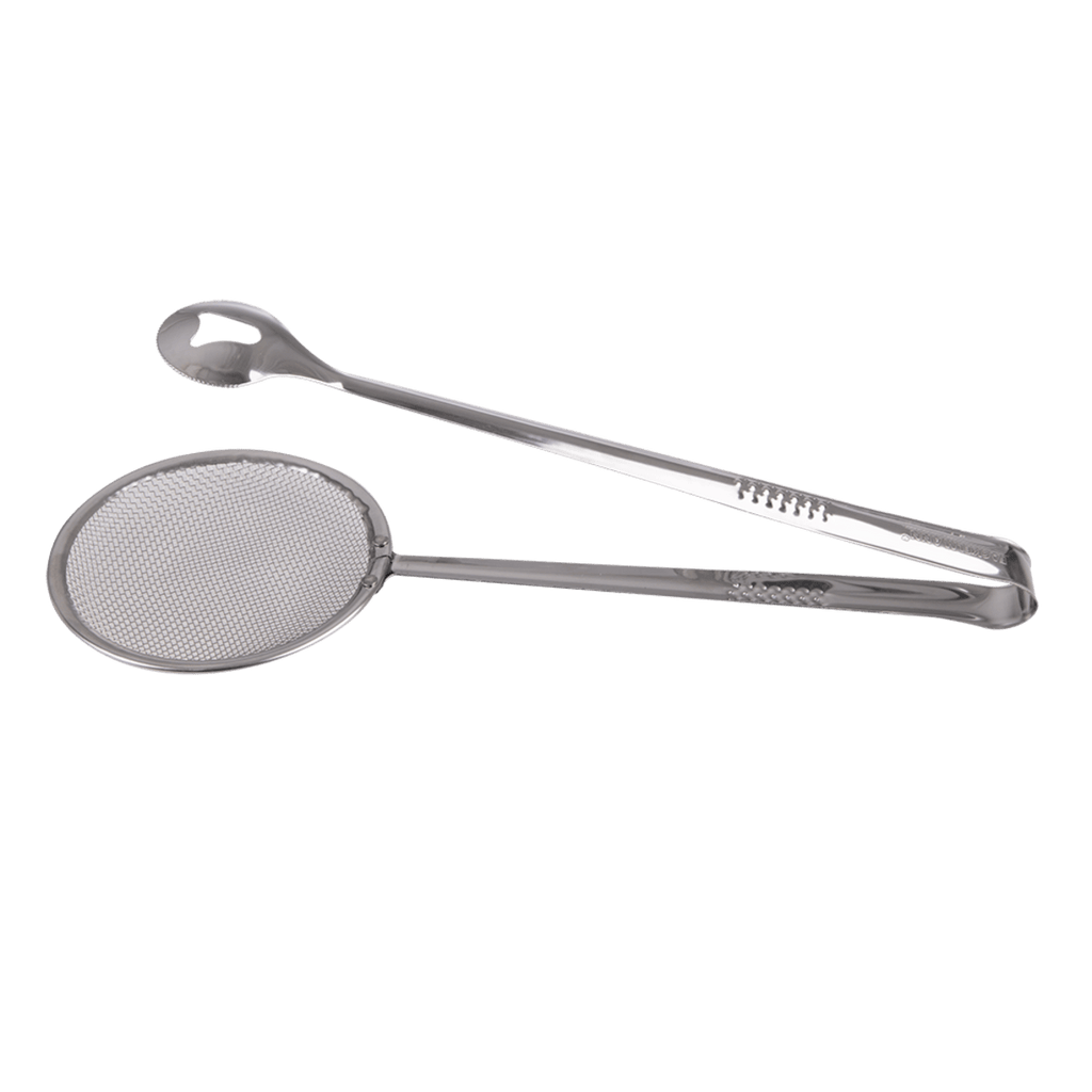 Appetito Stainless Steel Skimmer Tongs