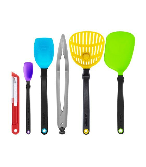 Dreamfarm Ultimate Set of the Best, six tools in assorted colours including tongs and spatulas