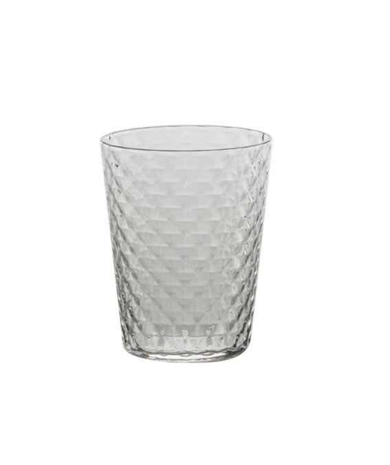 Zafferano Veneziano Mixology tumblers, a set of four faceted crystal glasses