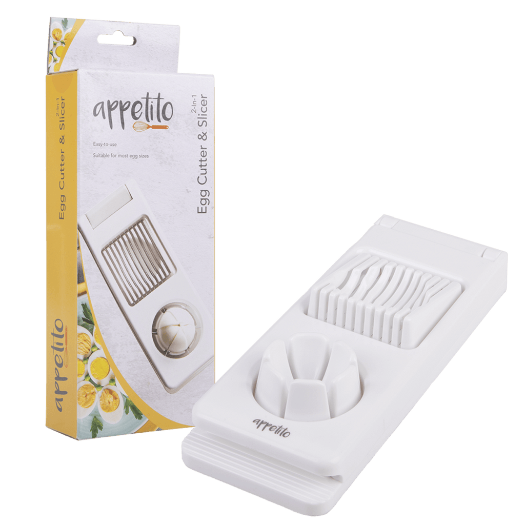Appetito 2-In-1 Egg Cutter & Slicer - White