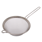 Appetito 20cm stainless steel mesh strainer with a long handle and a hook