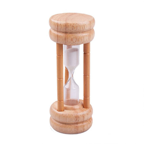 Appetito natural wood egg timer, a three minute sand timer in a beechwood frame