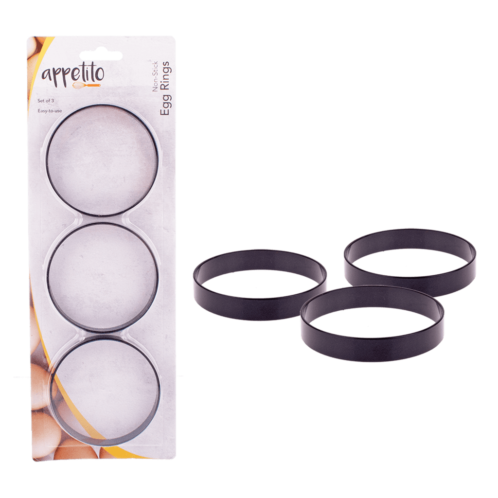Appetito Set of 3 Non-Stick Egg Rings
