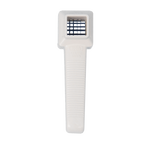 Krisk julienne slicer, a white handheld tool with a steel blade grid at the top