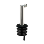 Westmark stainless steel bottle pourer with a black collar