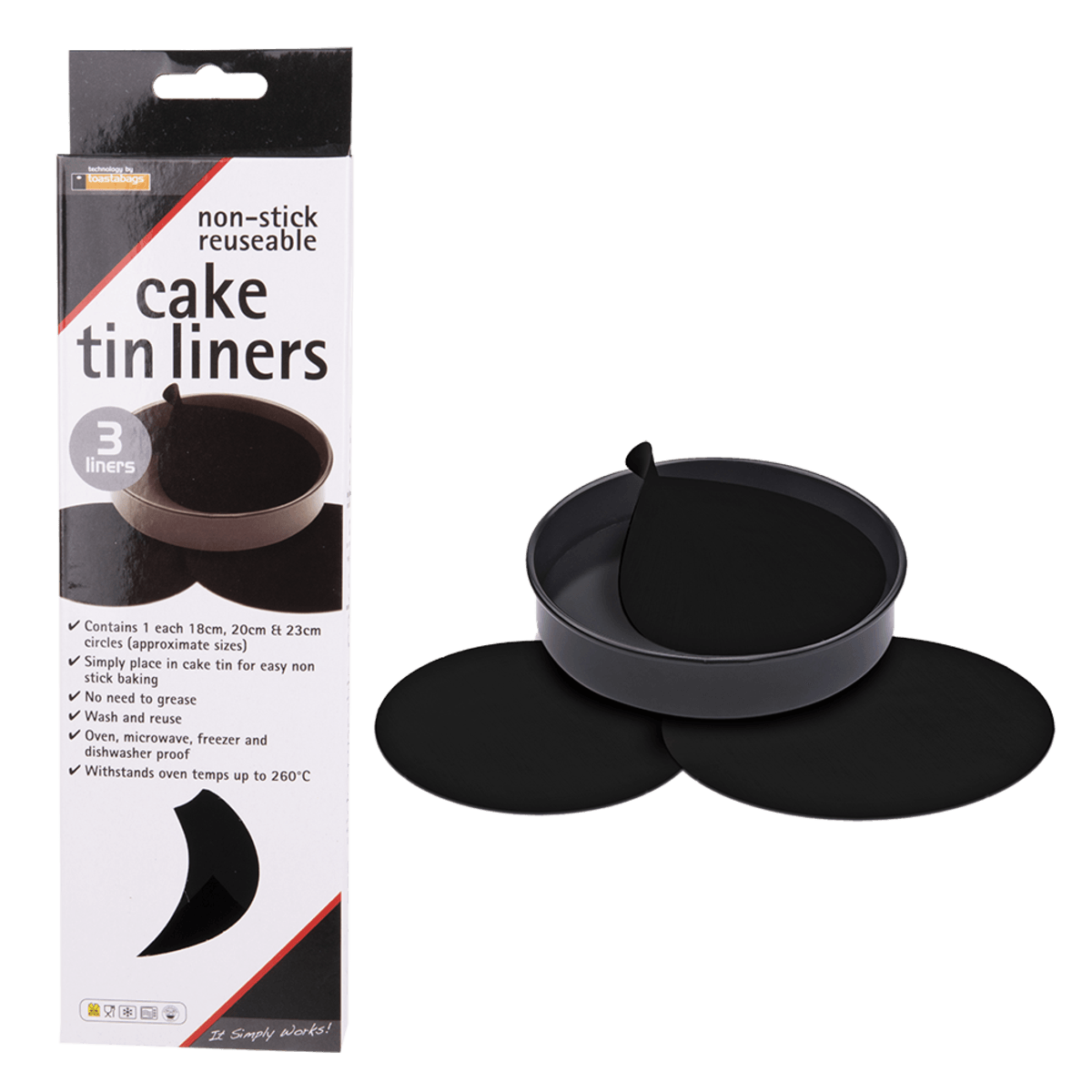 Toastabags Non-Stock Reusable Cake Pan Liners Set