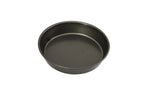 Bakemaster deep pie pan in dark non-stick steel, a round tin with sloped sides