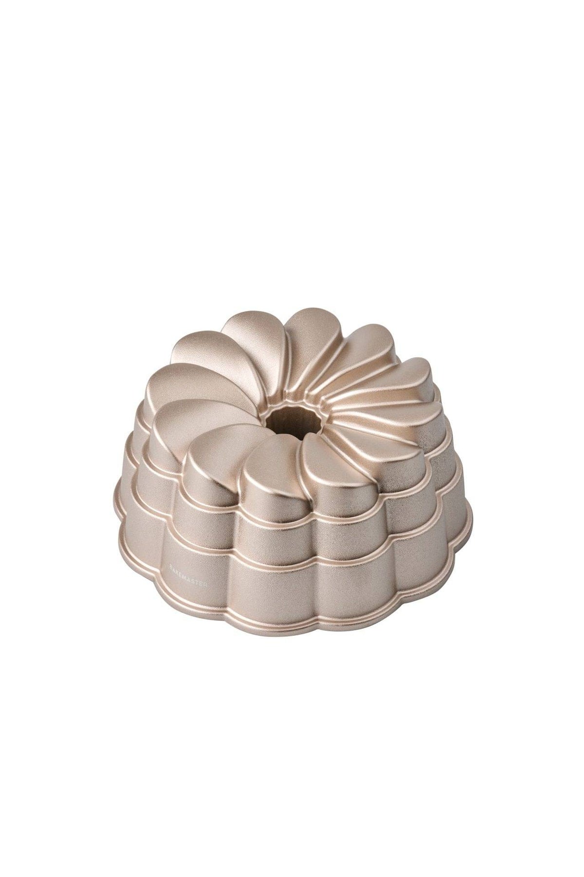Bakemaster Petal fluted cake pan, 24cm, in champagne gold