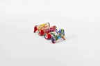 Prepara Taco Holder Multi, a small colourful ceramic taco holder with a talavera style pattern