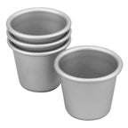 Bakemaster silver anodised dariole pan set of four moulds