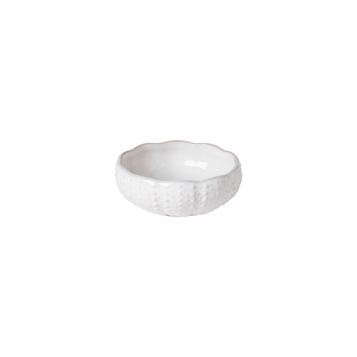 Costa Nova Urchin bowl in white, 12cm, with a textured sea urchin shape