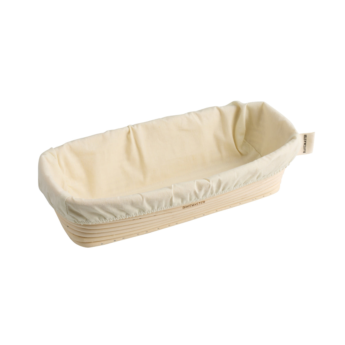 Bakemaster Rectangle Proving Basket (with Cotton Liner)