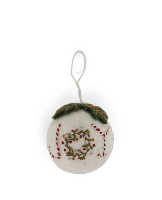 Gry & Sif - Christmas Bauble - White w/Joy