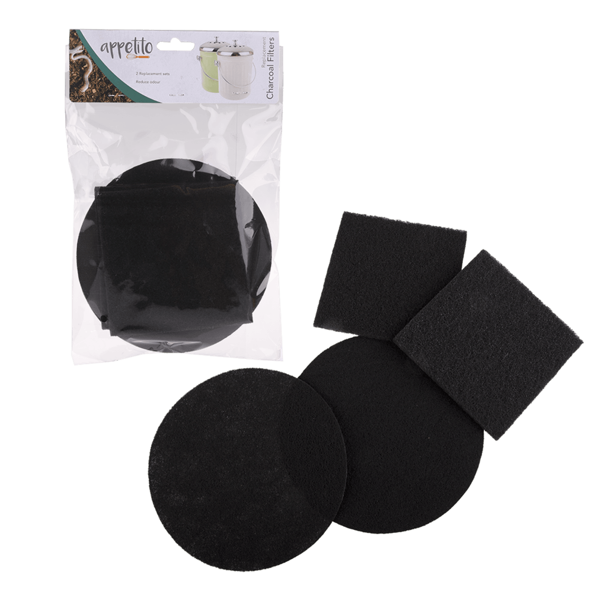 Appetito Replacement Charcoal Filter Set