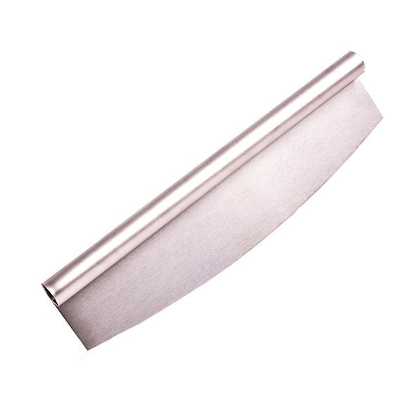Al Dente professional pizza slicer with a curved stainless steel blade and a handle