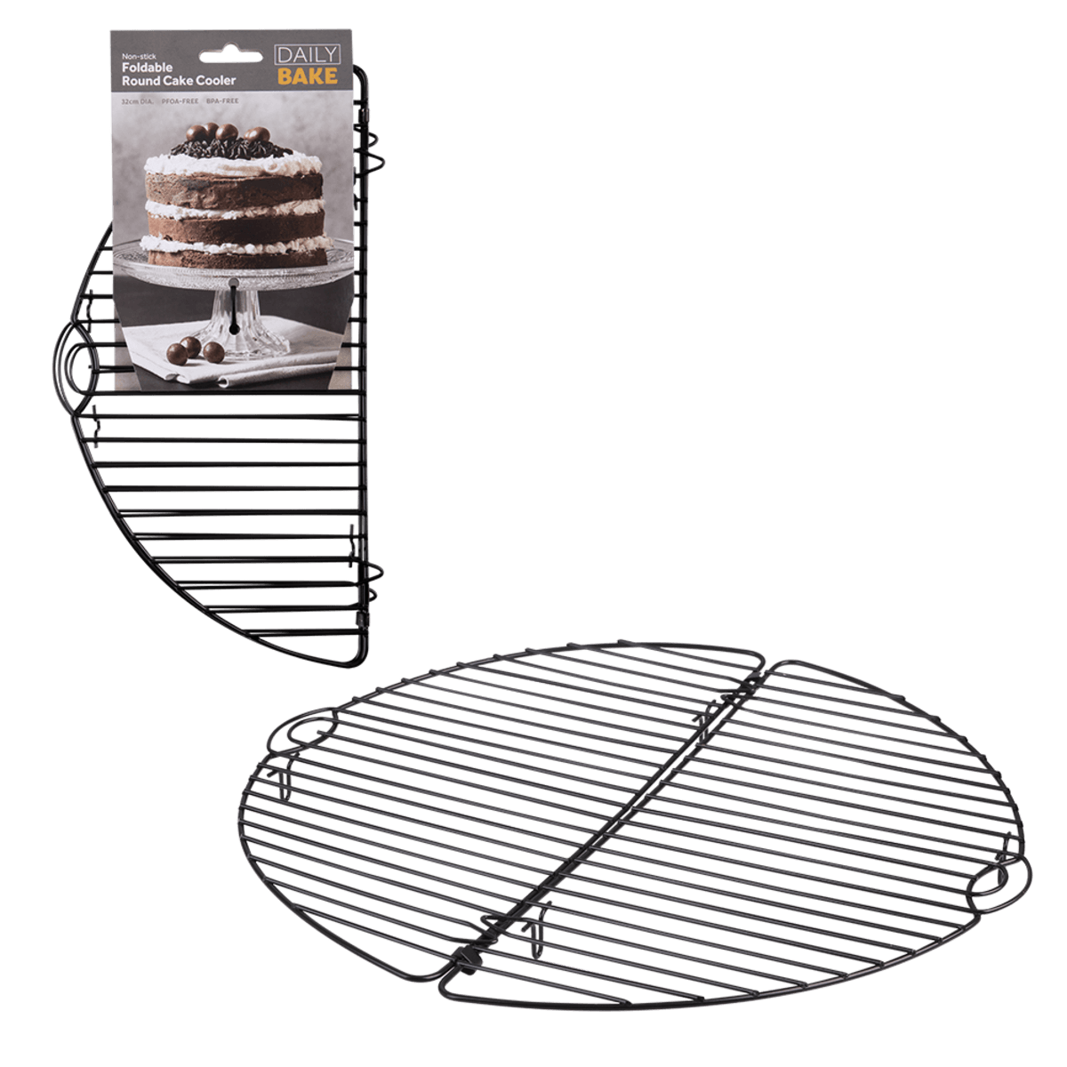 Daily Bake Non-Stick Foldable Round Cake Cooler