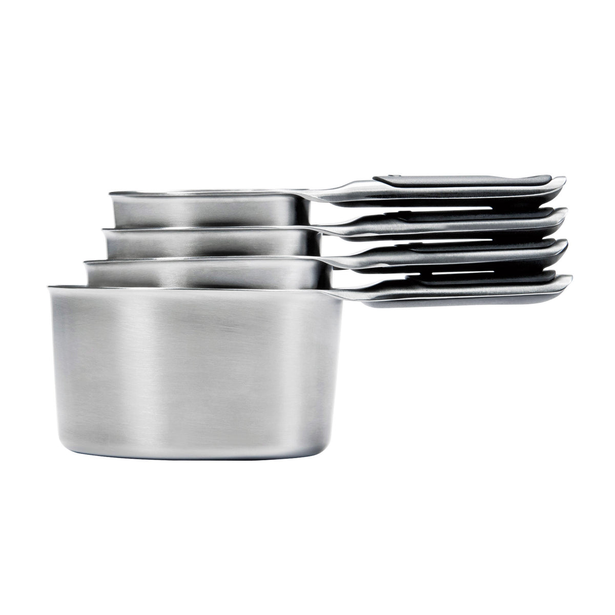 OXO Good Grips stainless steel measuring cups, a nested set of four