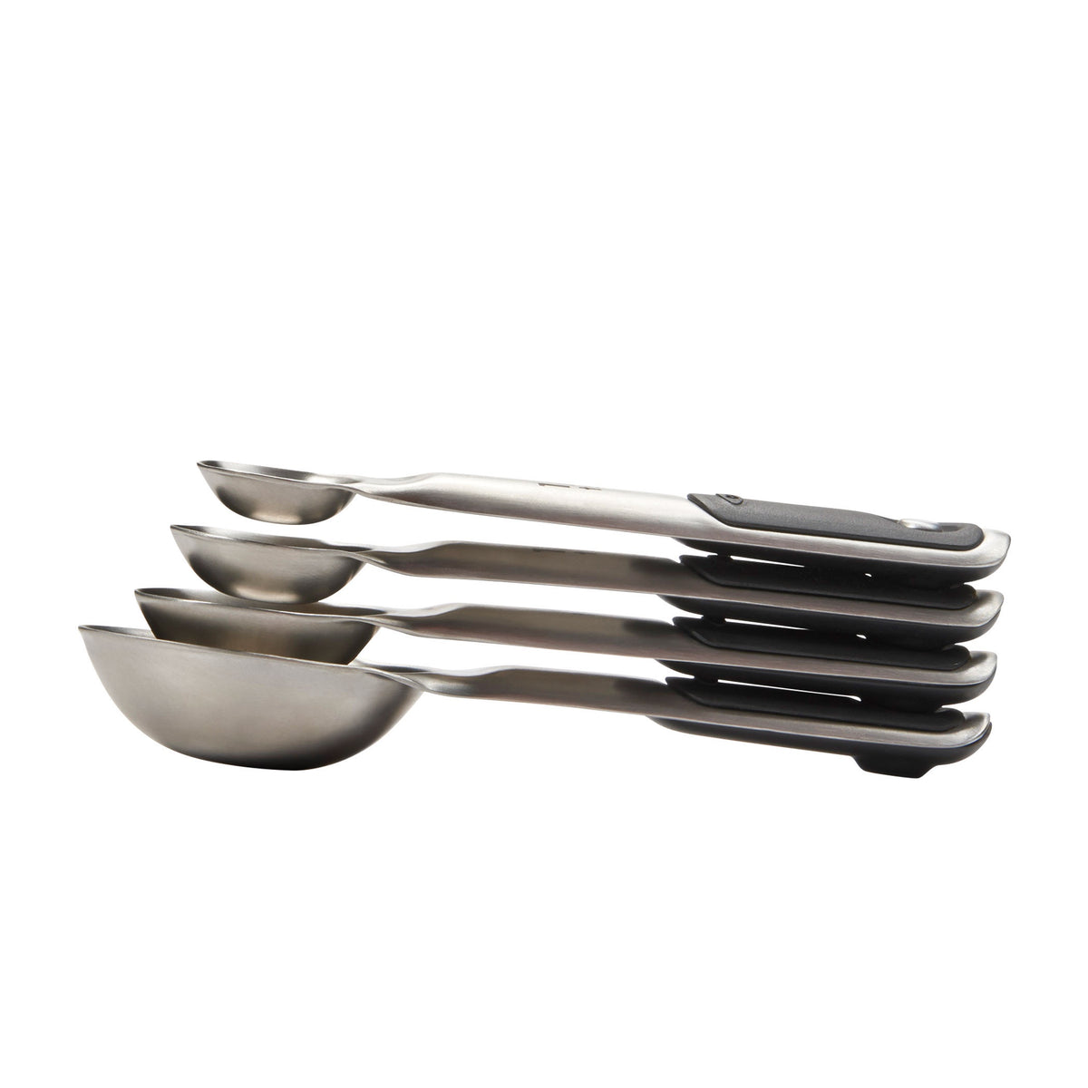OXO Good Grips stainless steel measuring spoons, a set of four on a ring