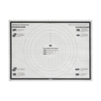 Tovolo Truebake silicone pastry mat, 63.5 x 45.5cm, with printed circles and pan conversion charts