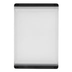 OXO Good Grips prep cutting board in white with black corner edges