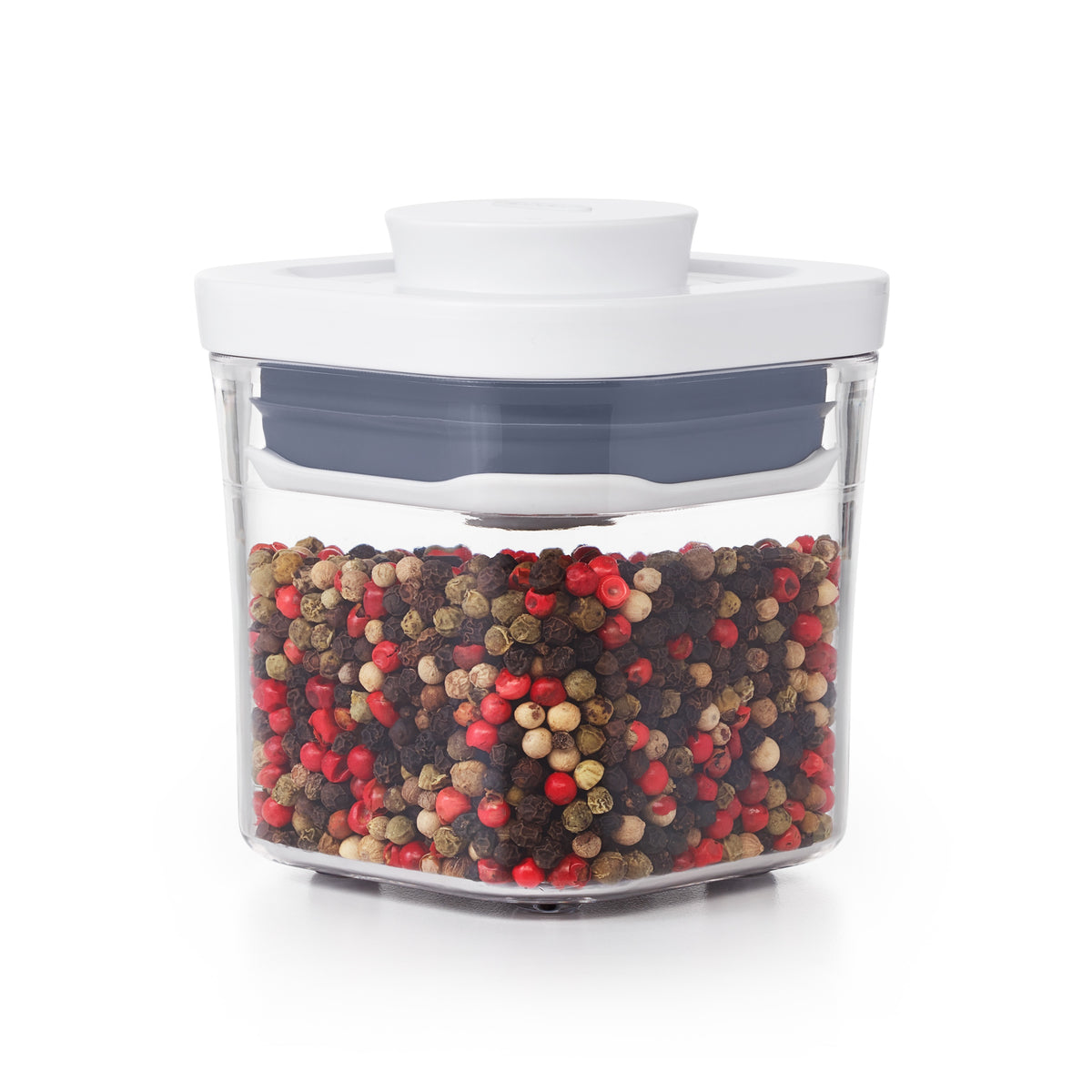 OXO Good Grips POP mini square container, 0.2L, filled with peppercorns
