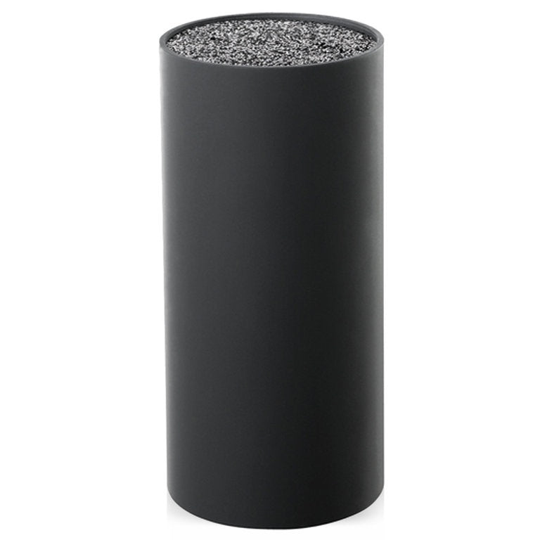 Zassenhaus round knife block in black with a bristle insert