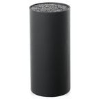 Zassenhaus round knife block in black with a bristle insert