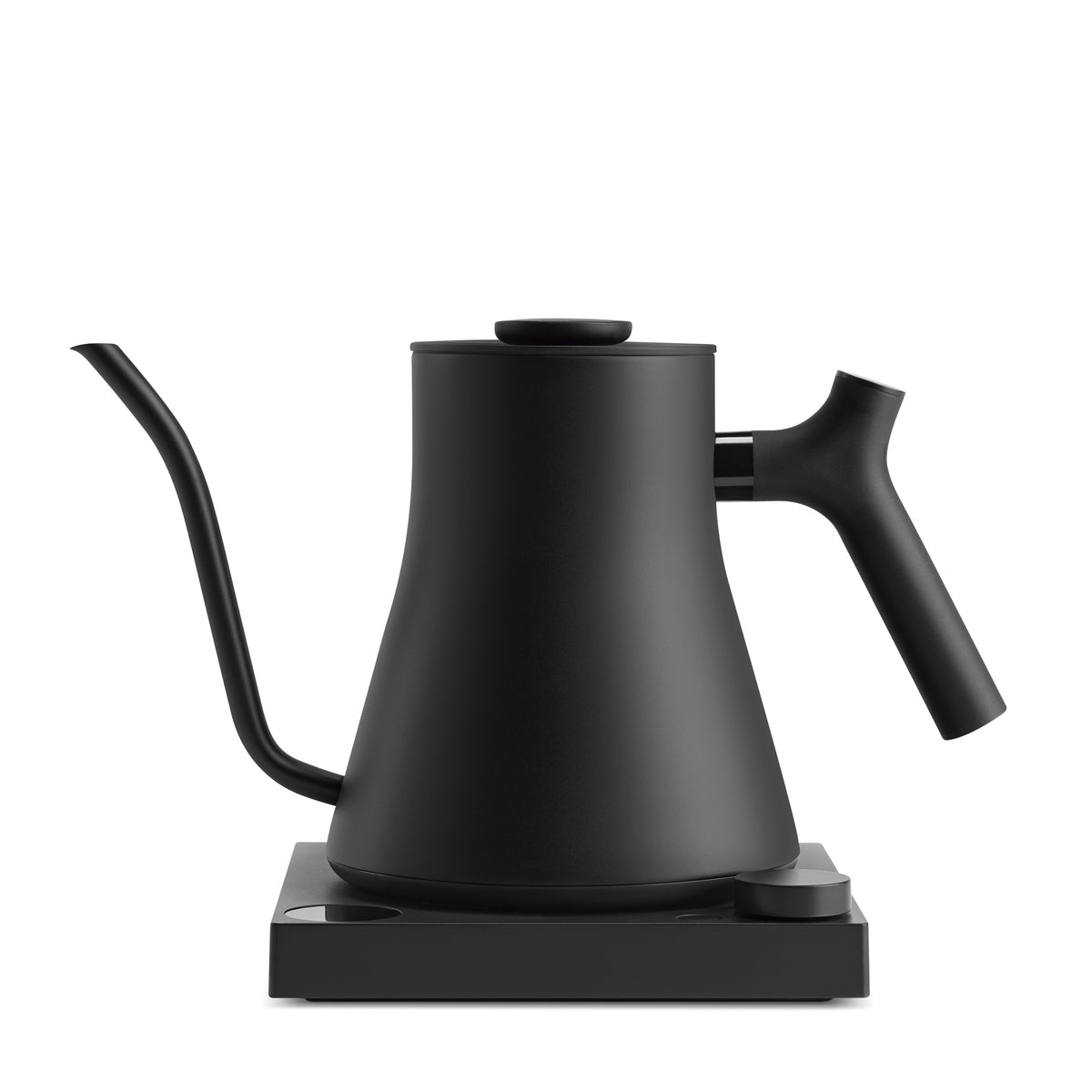 Fellow Stagg EKG electric kettle in matte black with a gooseneck spout