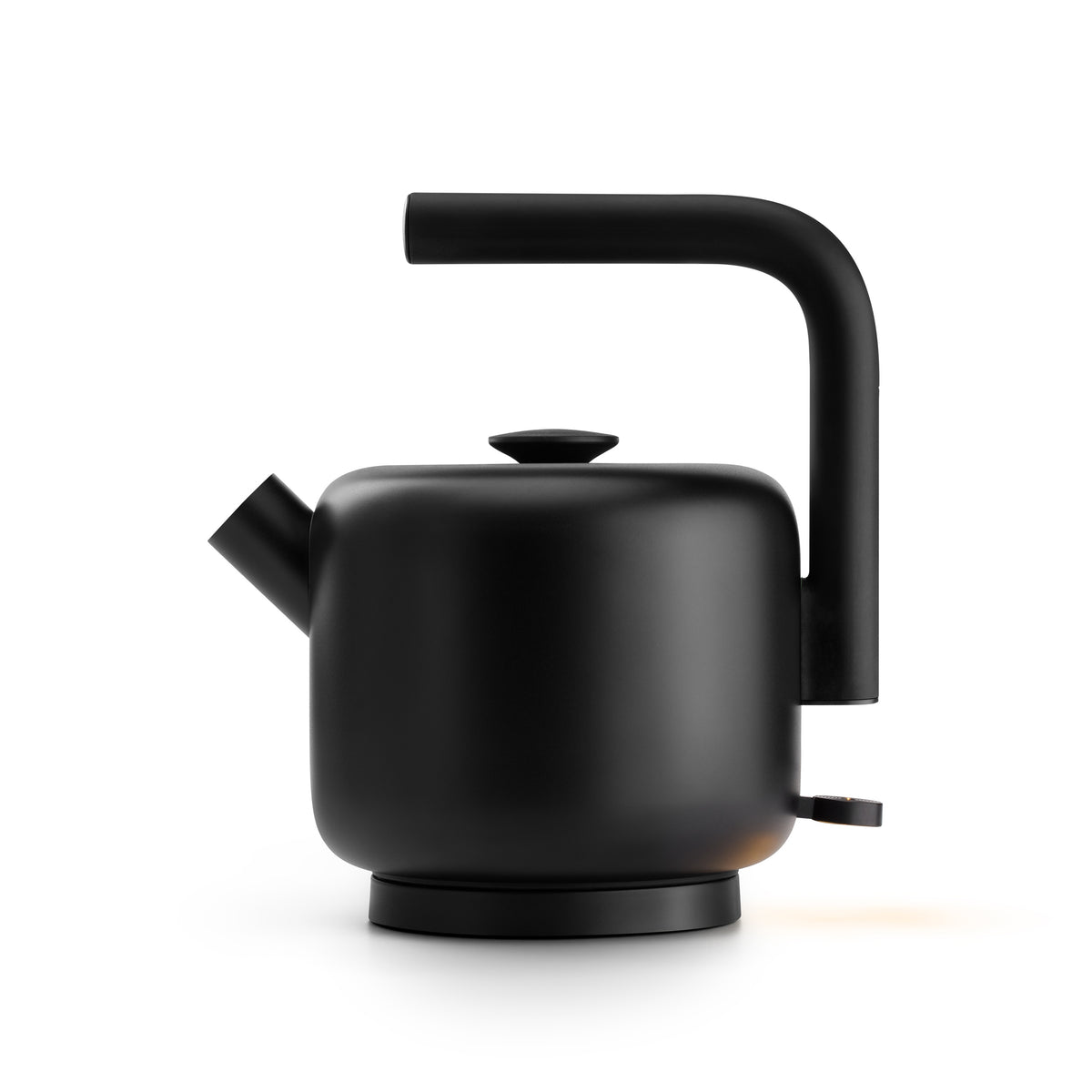Fellow Clyde electric tea kettle in matte black with an angular spout and handle