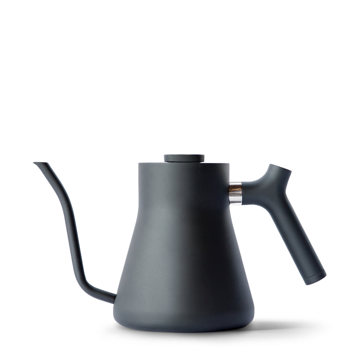 Fellow Stagg pour over kettle in matt black with a gooseneck spout