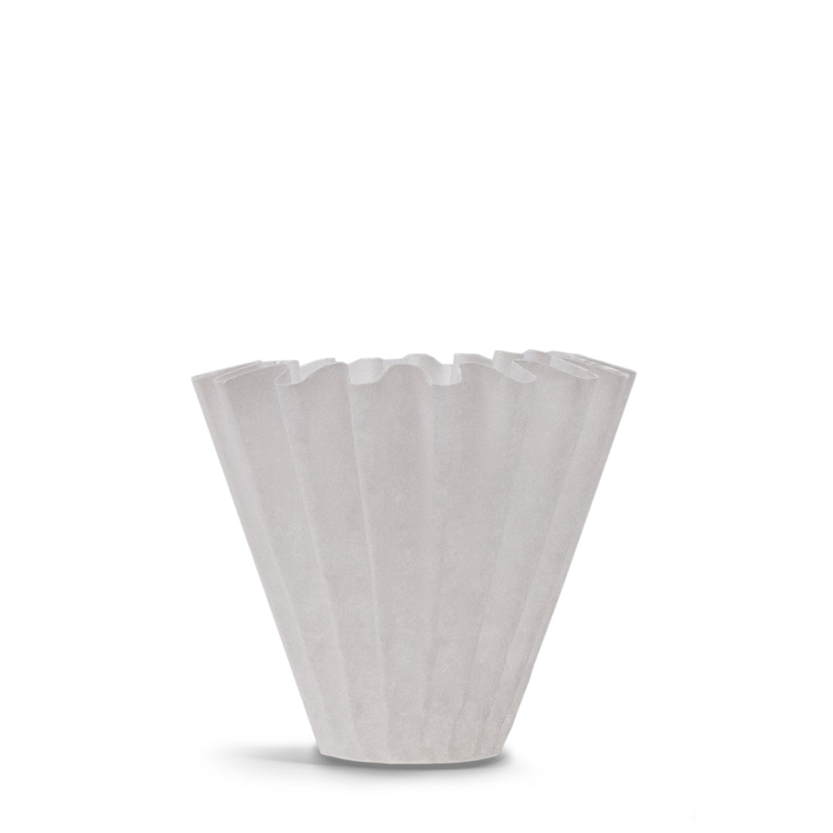 Fellow Stagg XF paper filters, a stack of white pleated cone filters