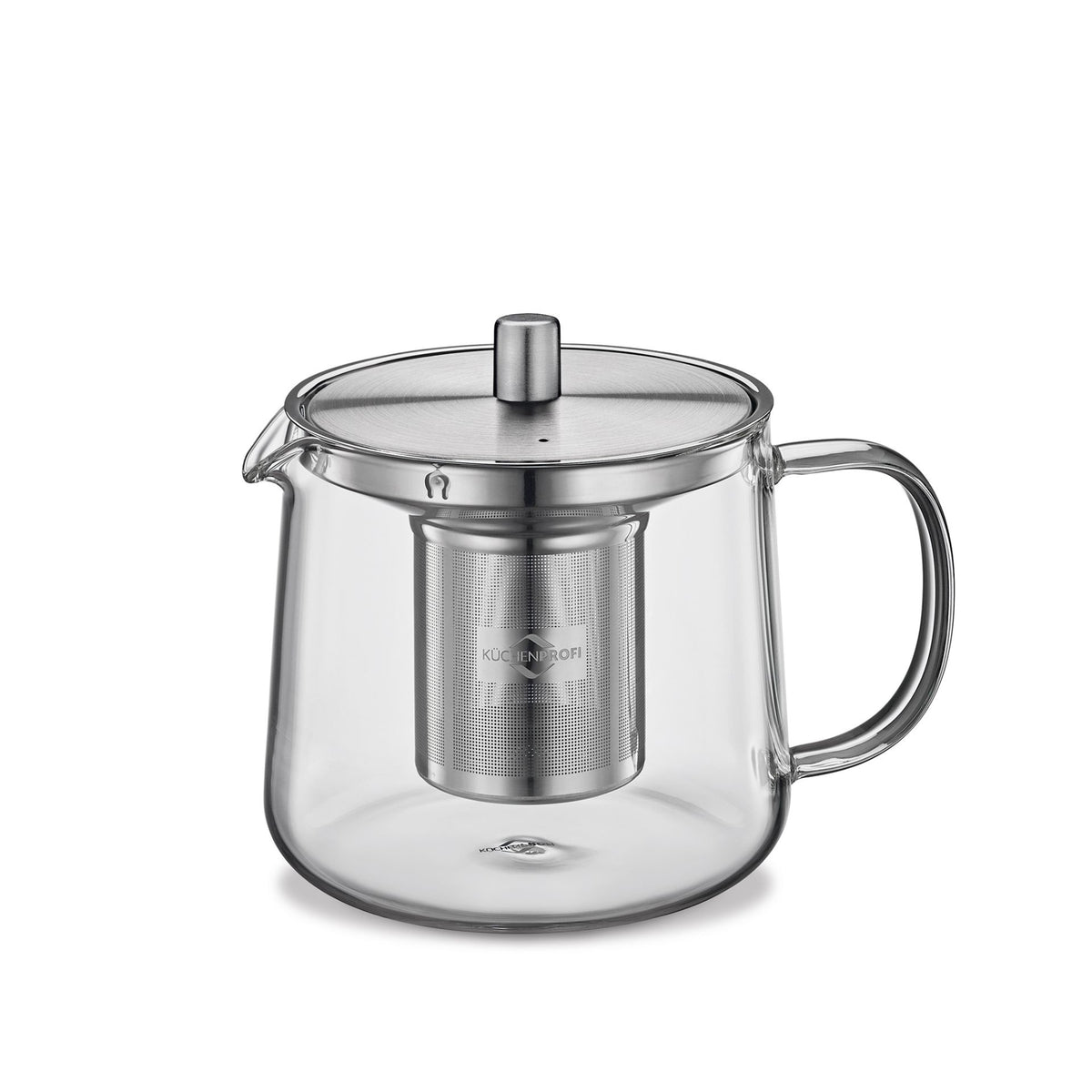 Zassenhaus Kuchenprofi Assam teapot, 0.6L, in glass with a stainless steel infuser