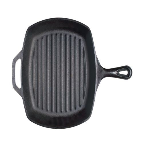 Lodge square grill pan, 26.7cm x 4.5cm, in black cast iron