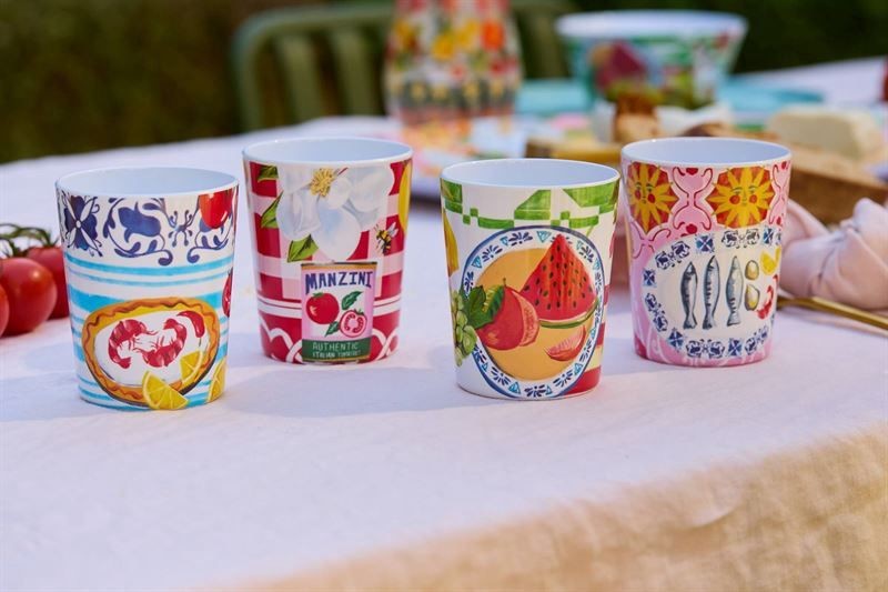 La La Land - Italian Summer Set of 4 - Melamine Cups