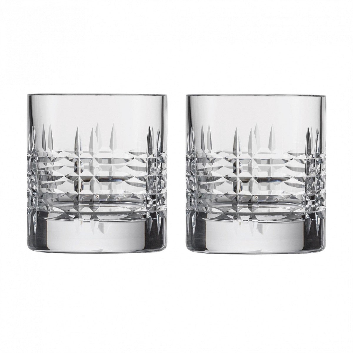 Schott Zwiesel Classic whisky glass set of two with a cut cross-hatch pattern