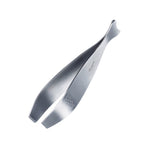 Westmark fish bone tweezers in stainless steel, shaped like a fish